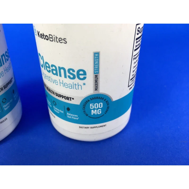 KetoBites Cleanse Digestive & Gut Health Support 500 MG 60 Capsules (Lot of 2) - Image 4