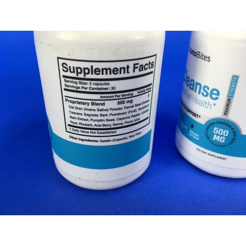 KetoBites Cleanse Digestive & Gut Health Support 500 MG 60 Capsules (Lot of 2) - Image 5