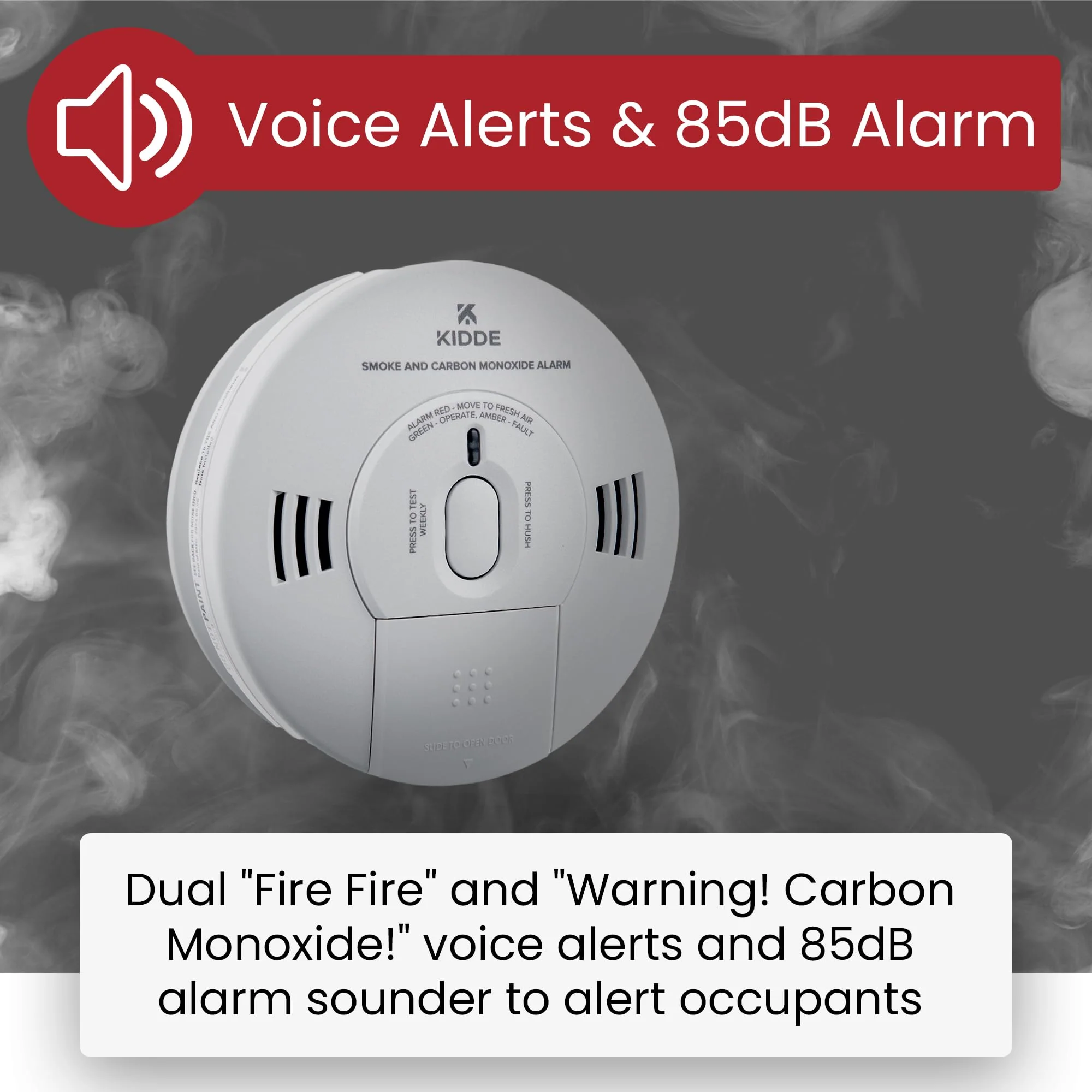 Kidde 10SCO Combination Smoke and Carbon Monoxide Alarm with Voice Notification - Image 6