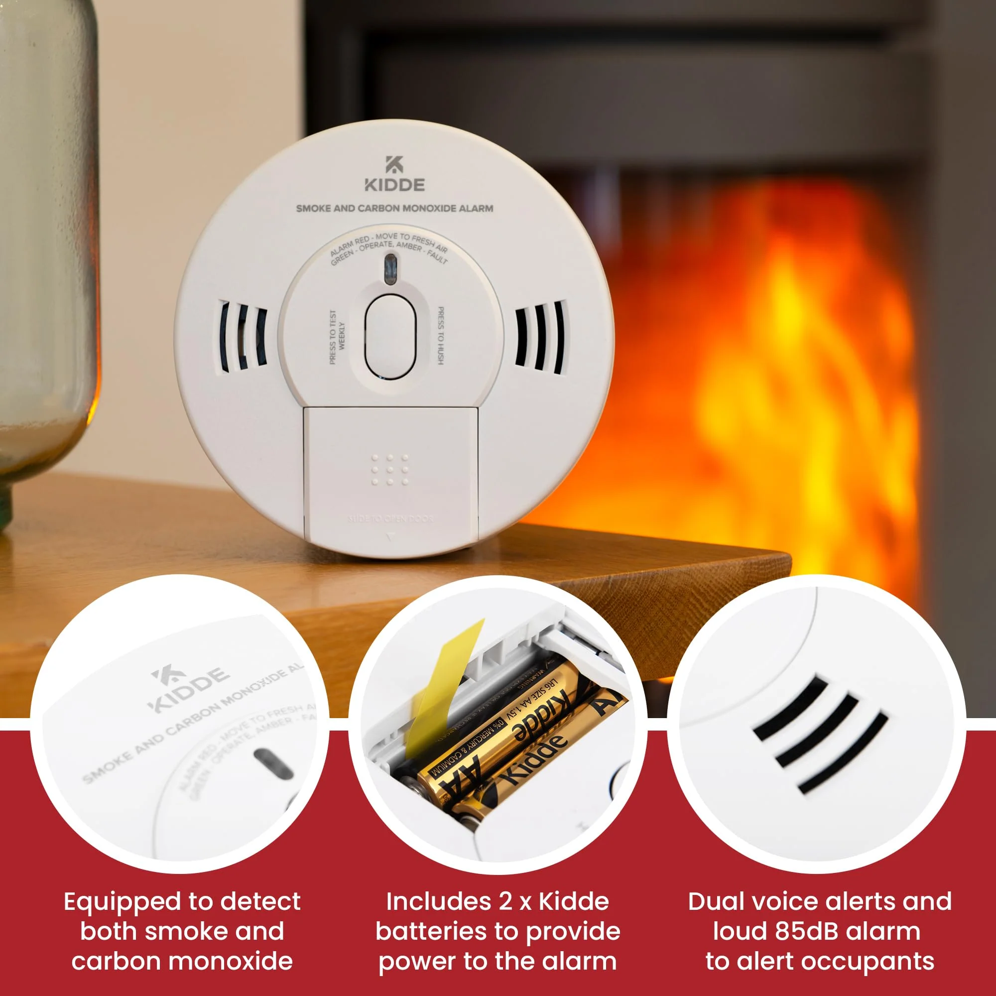 Kidde 10SCO Combination Smoke and Carbon Monoxide Alarm with Voice Notification - Image 8