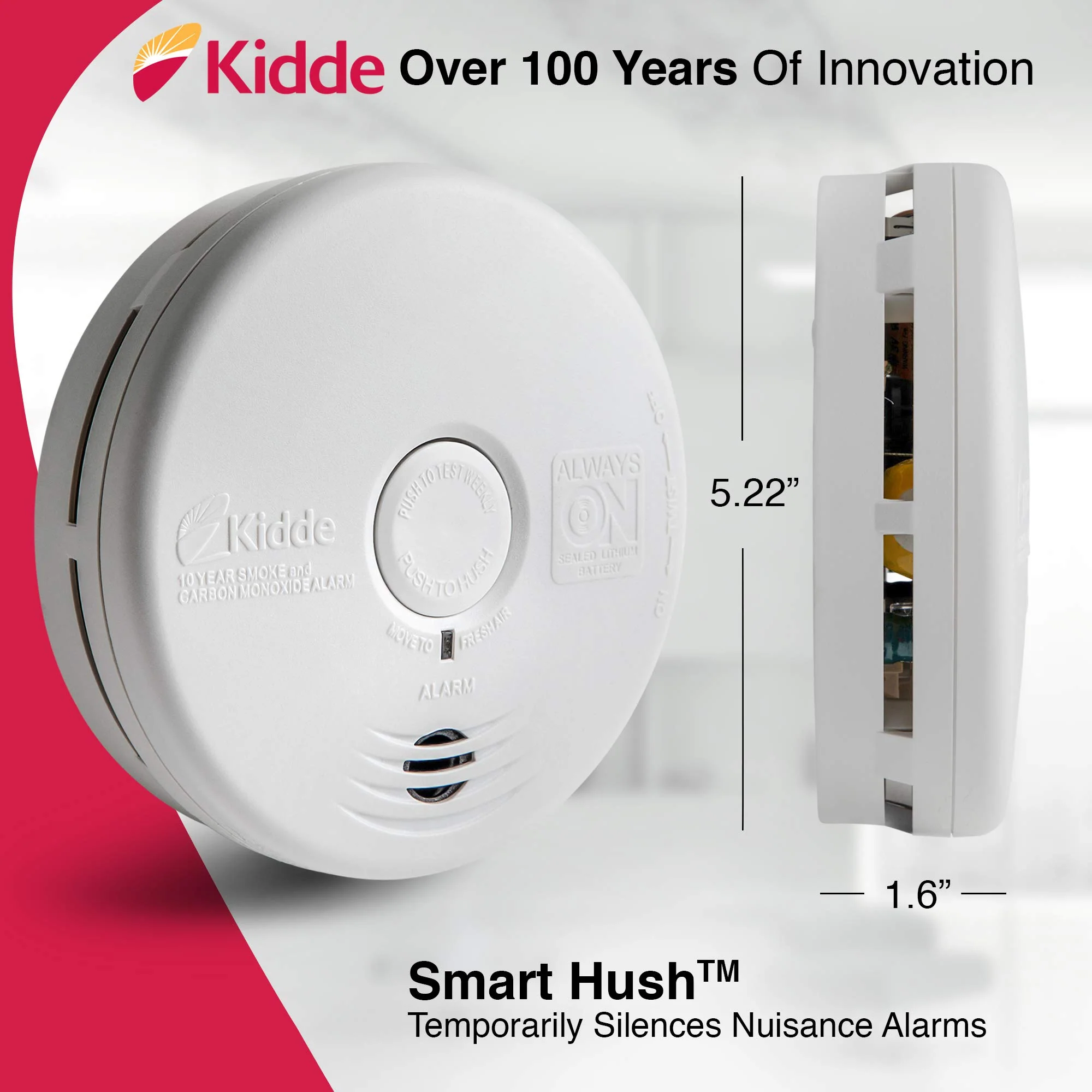 Kidde 21010170 10 Year Smoke and Carbon Monoxide Alarm Detector | Photoelectric | Kitchen | Model P3010K-CO - Image 6
