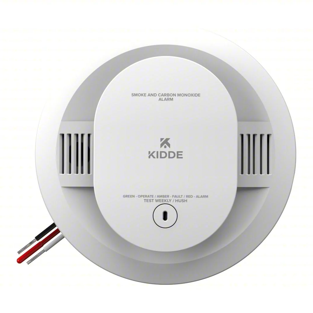 Kidde CUACFEX Hardwired Smoke and Carbon Monoxide Alarm with AA Battery Backup, Interconnectable, Model 21033083