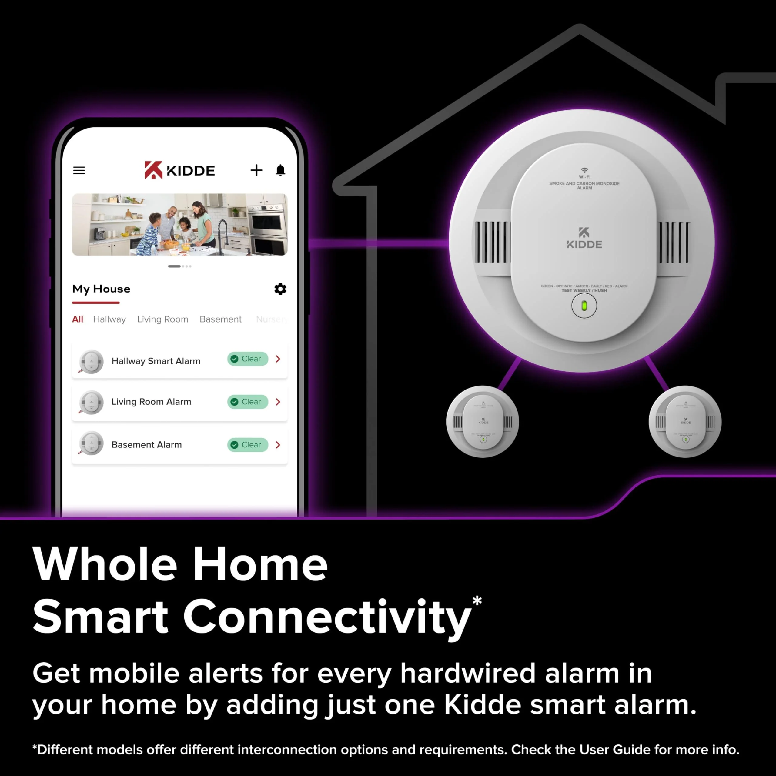 Kidde Hardwired Kidde App Enabled Smart Smoke and Carbon Monoxide Detector, AA Battery Backup, Voice Alerts, Interconnected Alarm - Image 13