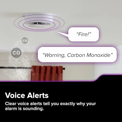 Kidde Hardwired Kidde App Enabled Smart Smoke and Carbon Monoxide Detector, AA Battery Backup, Voice Alerts, Interconnected Alarm - Image 6