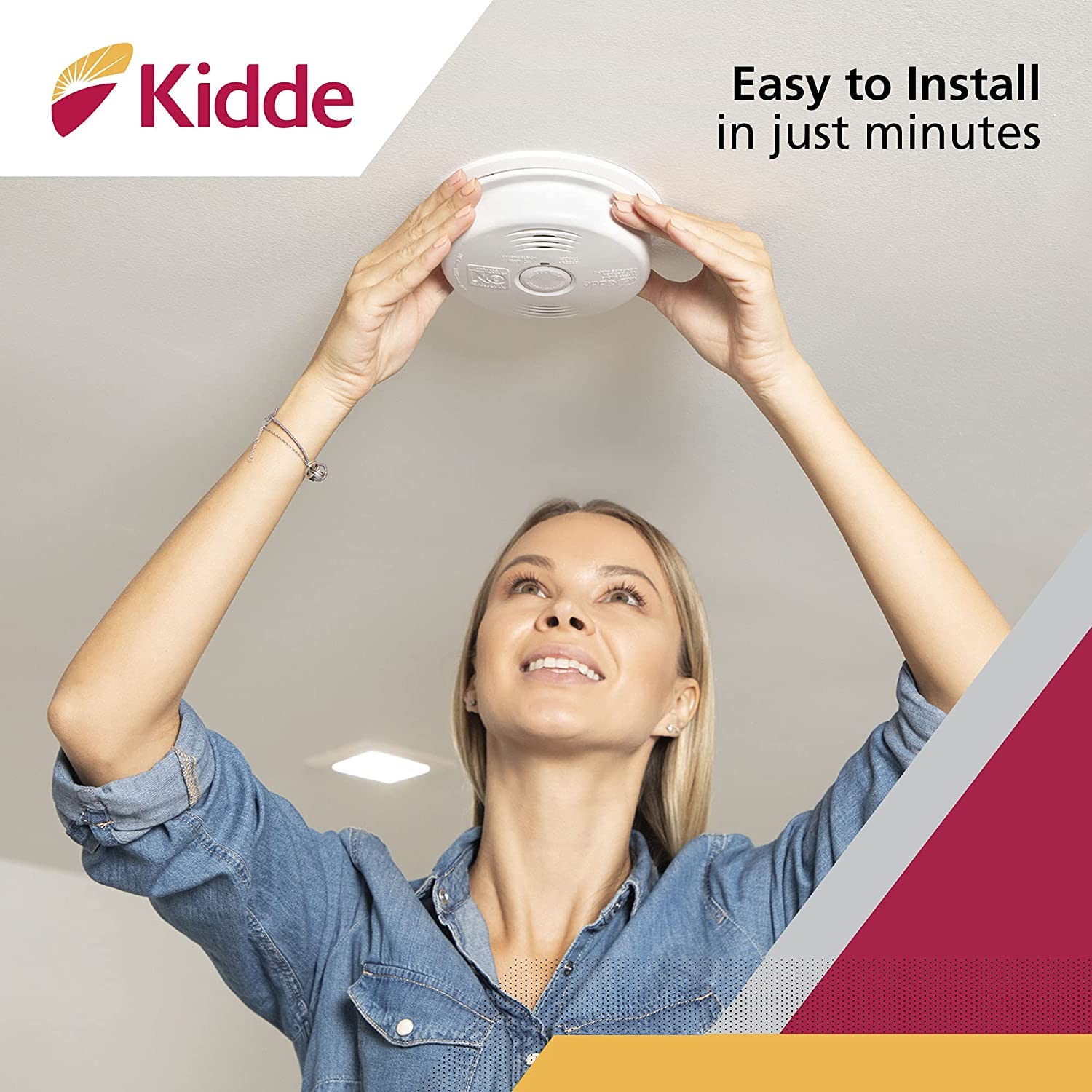 Kidde Hardwired Smoke & Carbon Monoxide Detector, 10-Year Battery Backup, Voice Alerts - Image 10
