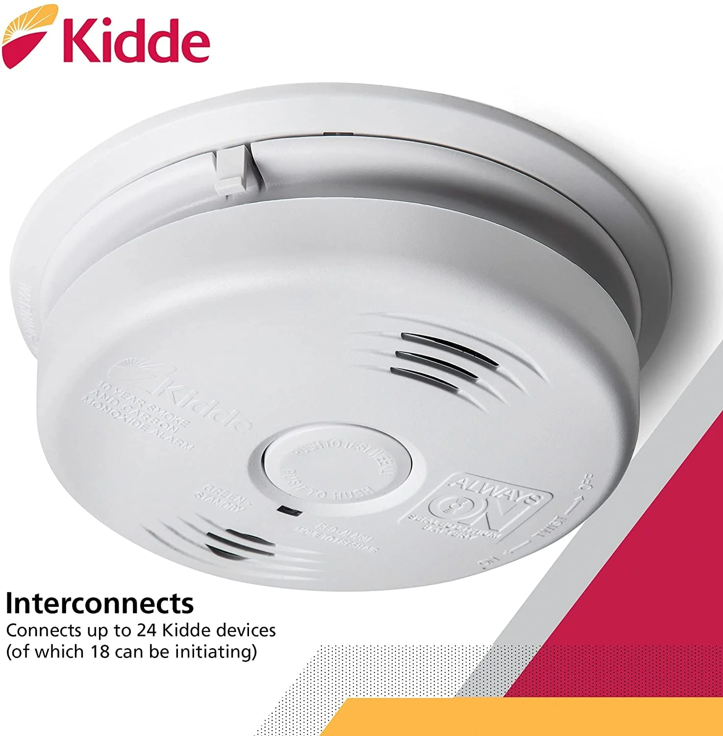 Kidde Hardwired Smoke & Carbon Monoxide Detector, 10-Year Battery Backup, Voice Alerts - Image 11