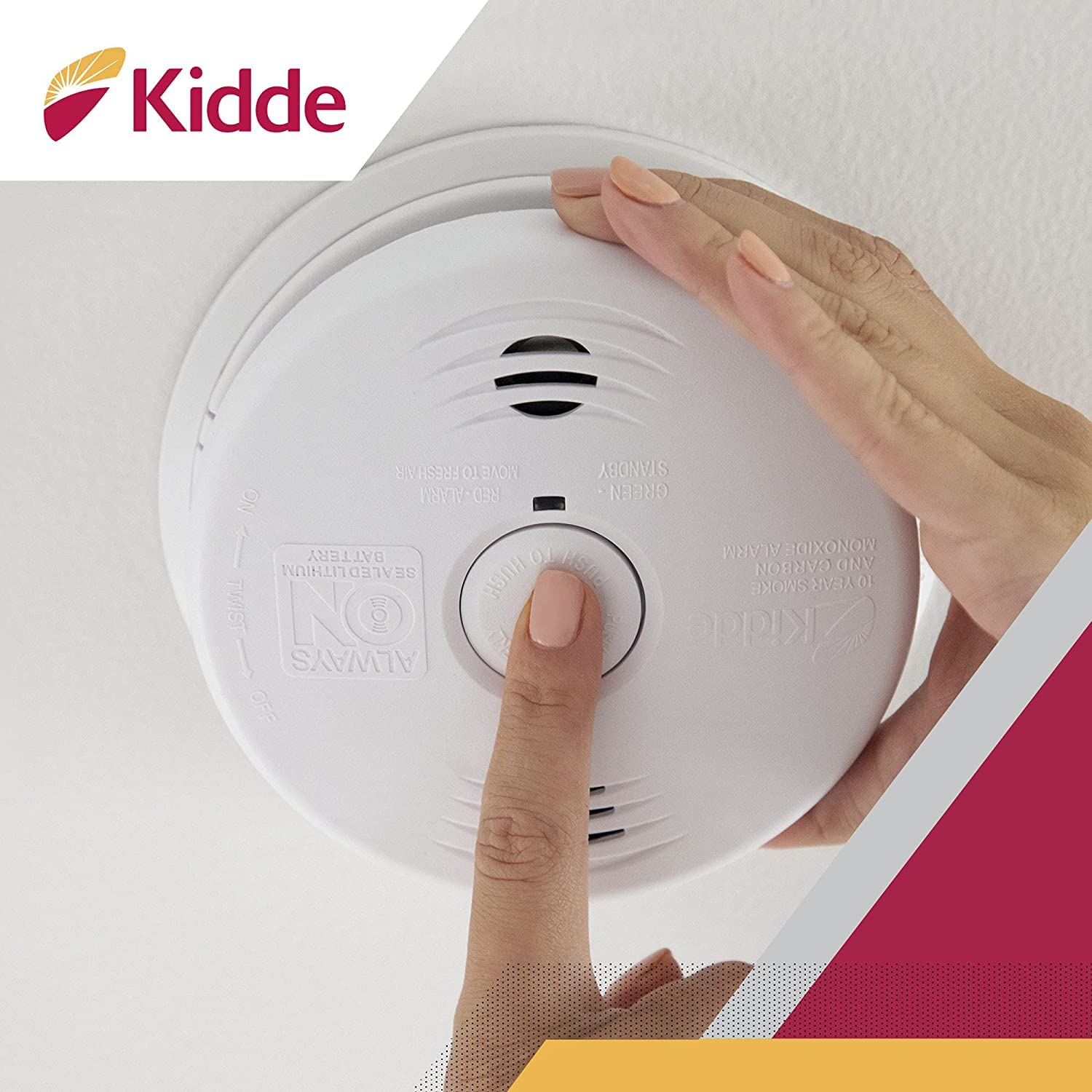 Kidde Hardwired Smoke & Carbon Monoxide Detector, 10-Year Battery Backup, Voice Alerts - Image 7