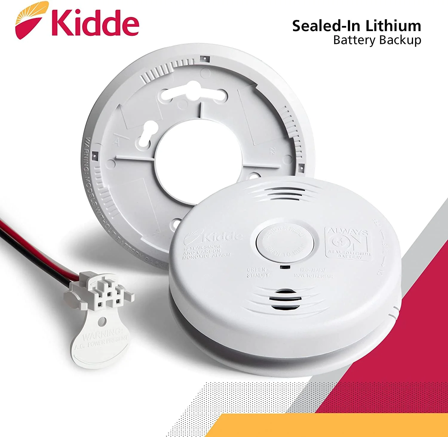 Kidde Hardwired Smoke & Carbon Monoxide Detector, 10-Year Battery Backup, Voice Alerts - Image 8