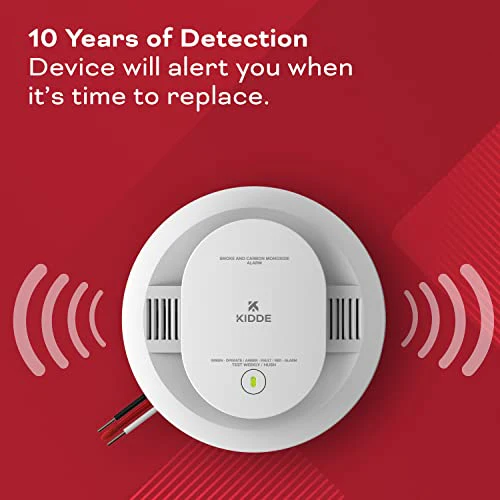 Kidde Hardwired Smoke & Carbon Monoxide Detector, AA Battery Backup, Voice Alerts, Interconnectable, LED Warning Light Indicators, 2 Pack - Image 3