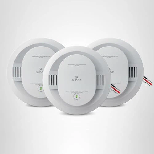 Kidde Hardwired Smoke & Carbon Monoxide Detector for Home, Interconnectable, AA Battery Backup, 3-Pack - Image 2