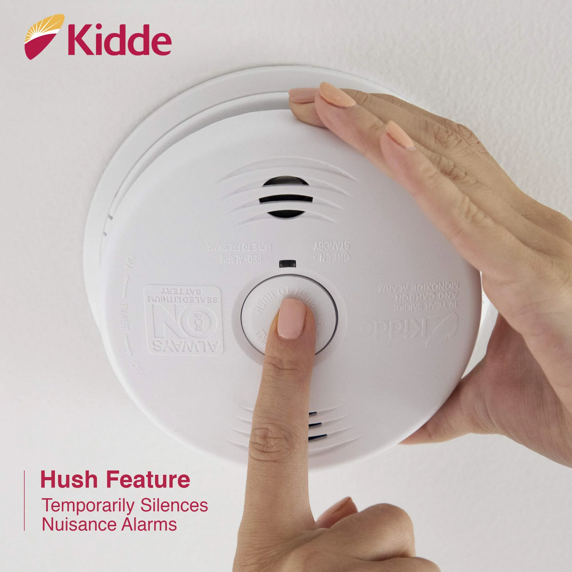 Kidde Smoke and Carbon Monoxide Detector Alarm with Voice Warning | Hardwired w/10 Year Lithium Battery Backup | Interconnectable | Model # i12010SCO, White - Image 9