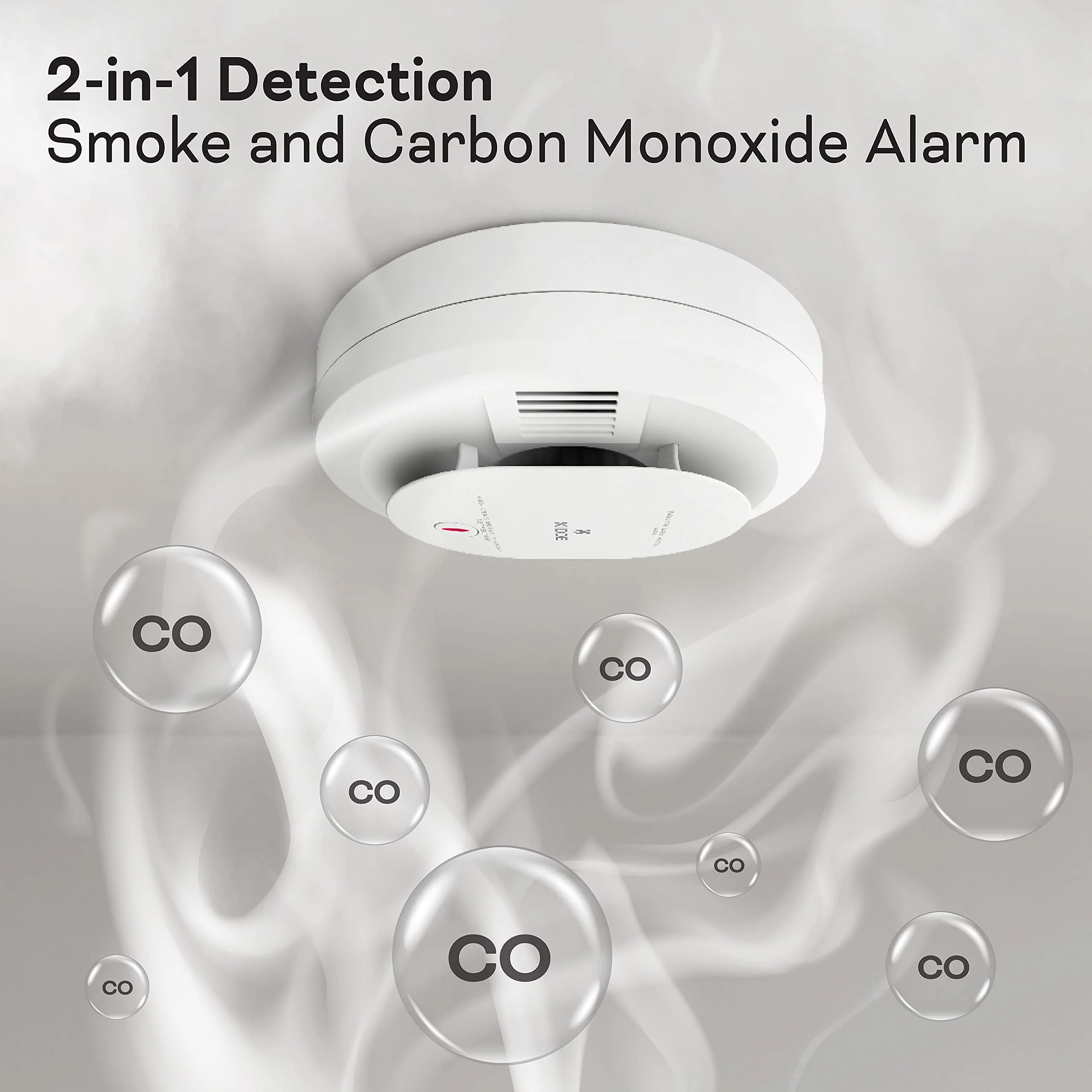 Kidde Smoke Detector, 10-Year Battery, LED Indicators, Replacement Alert, Test-Reset Button & Smoke & Carbon Monoxide Detector, AA Battery Powered, LED Warning Light Indicators - Image 3