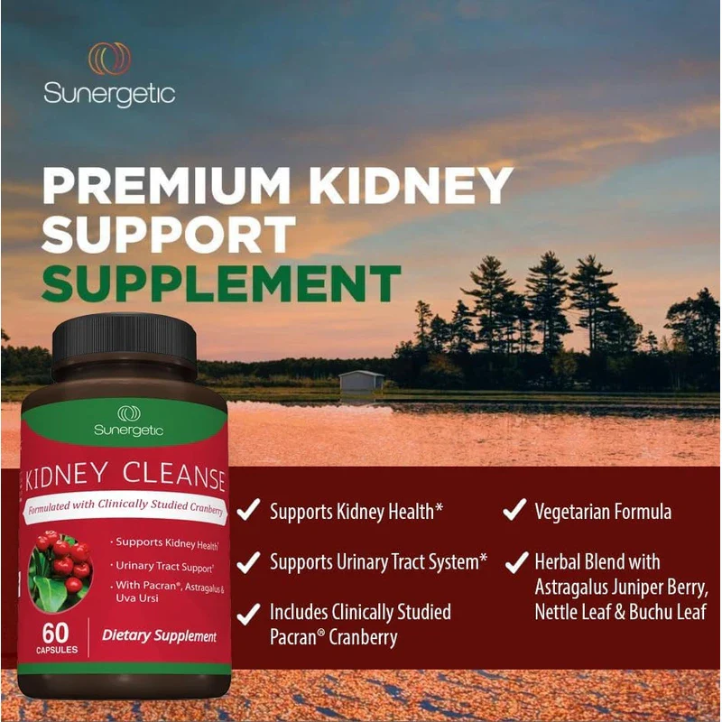 Kidney Cleanse Supplement-Kidney Support Formula With Cranberry - 60 Capsules - Image 4