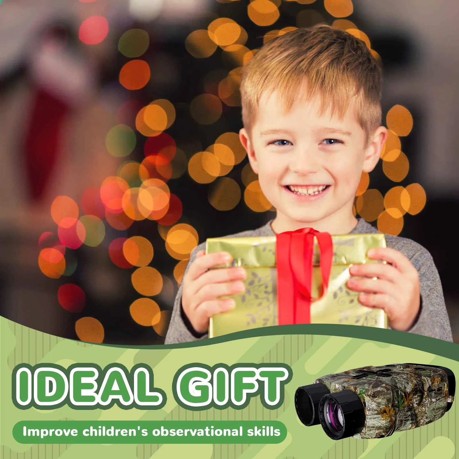 Kids Camera & Night Vision Goggles for Kids Boys and Girls, Christmas Birthday Gifts, Night Vision Binoculars with 32GB Memory Card(Camouflage) - Image 2