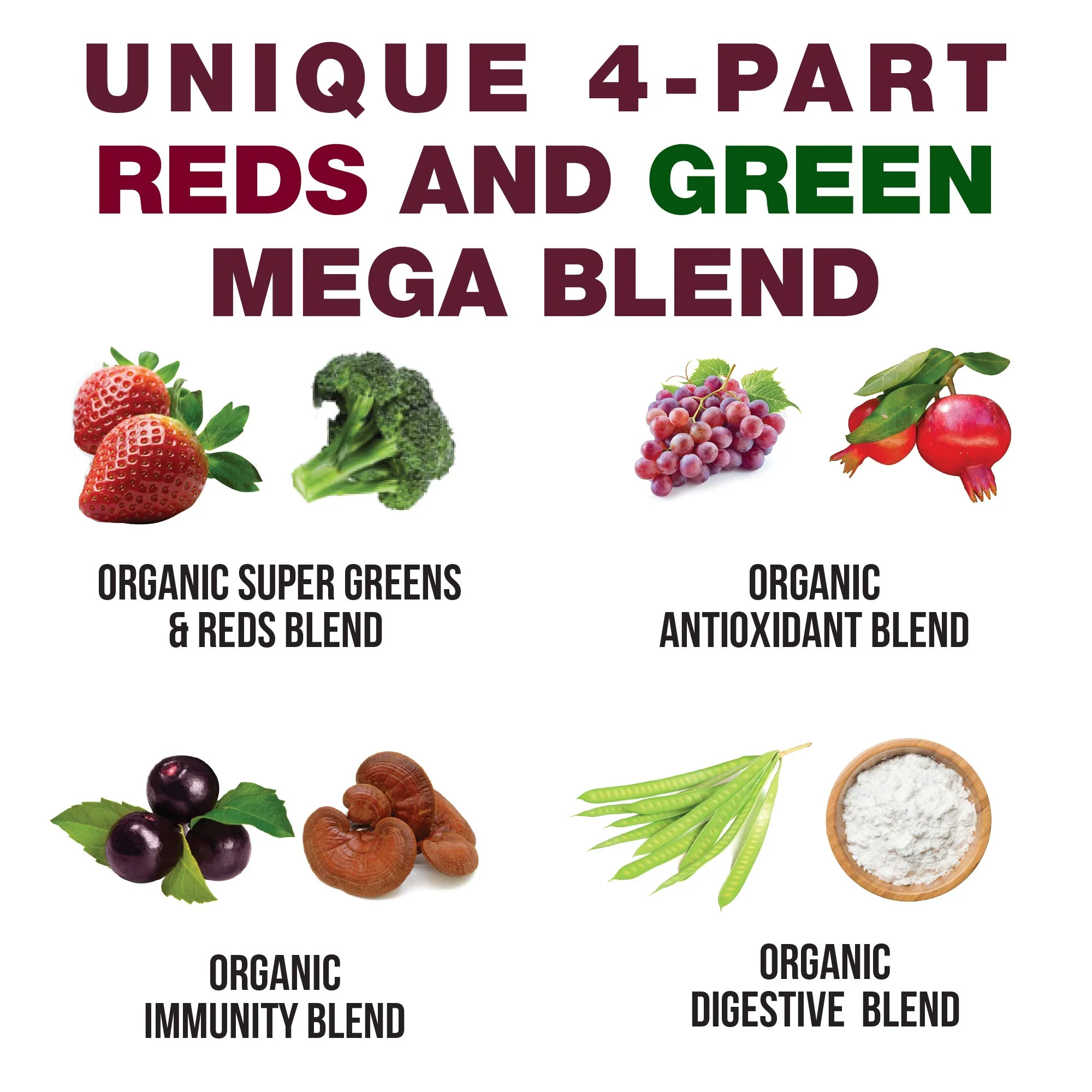 Kids Greens and Reds Superfood Powder. Best Tasting Organic Vegan Super Food Juice with 25+ Real Fruits and Vegetables. Gluten Free Real Food Vitamins. Green and Red Superfoods Supplement for Children - Image 5