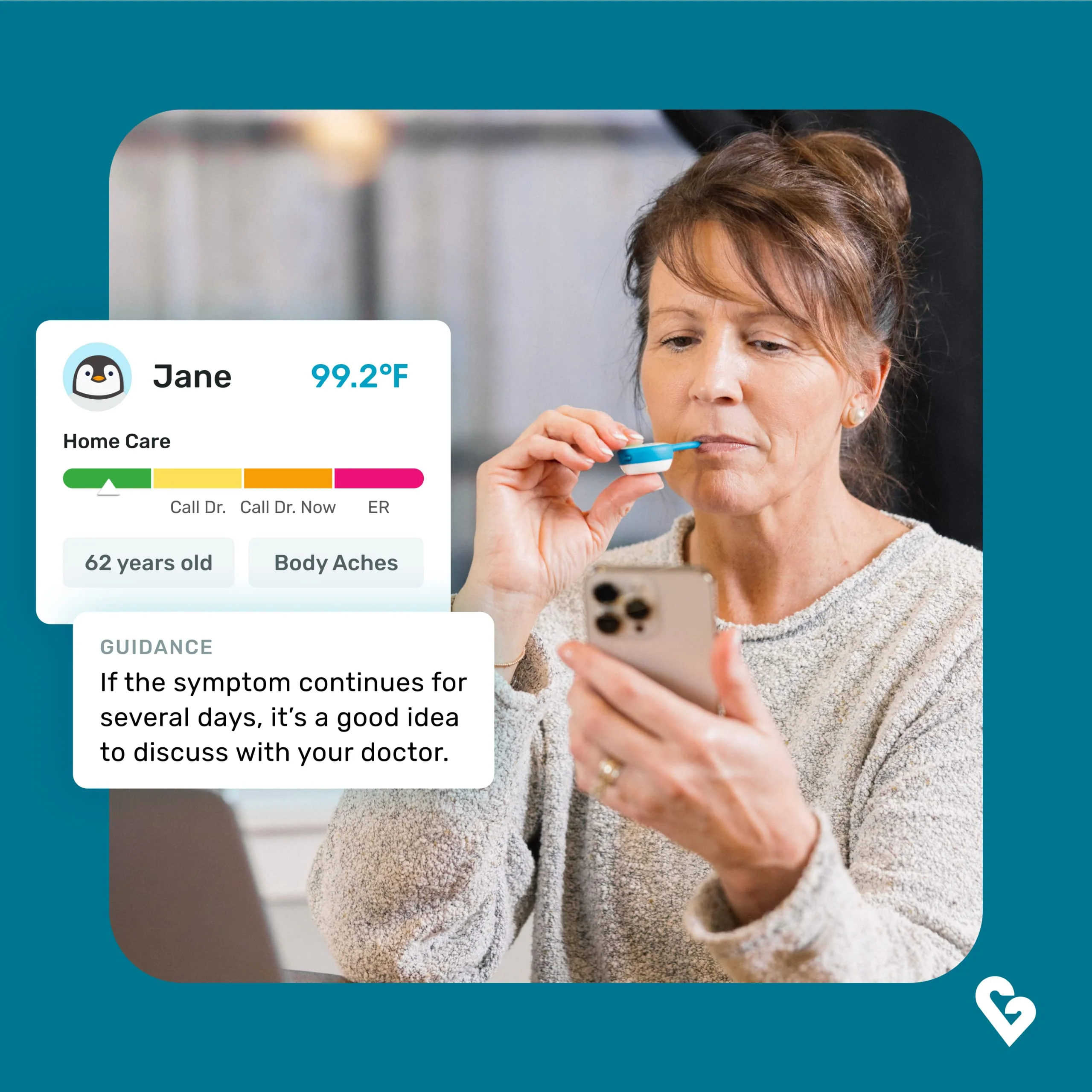 Kinsa Smart,Fever, Digital Medical Baby, Kid and Adult Termometro - Accurate, Fast, FDA Cleared Thermometer for Oral, Armpit or Rectal Temperature Reading - QuickCare - Image 3