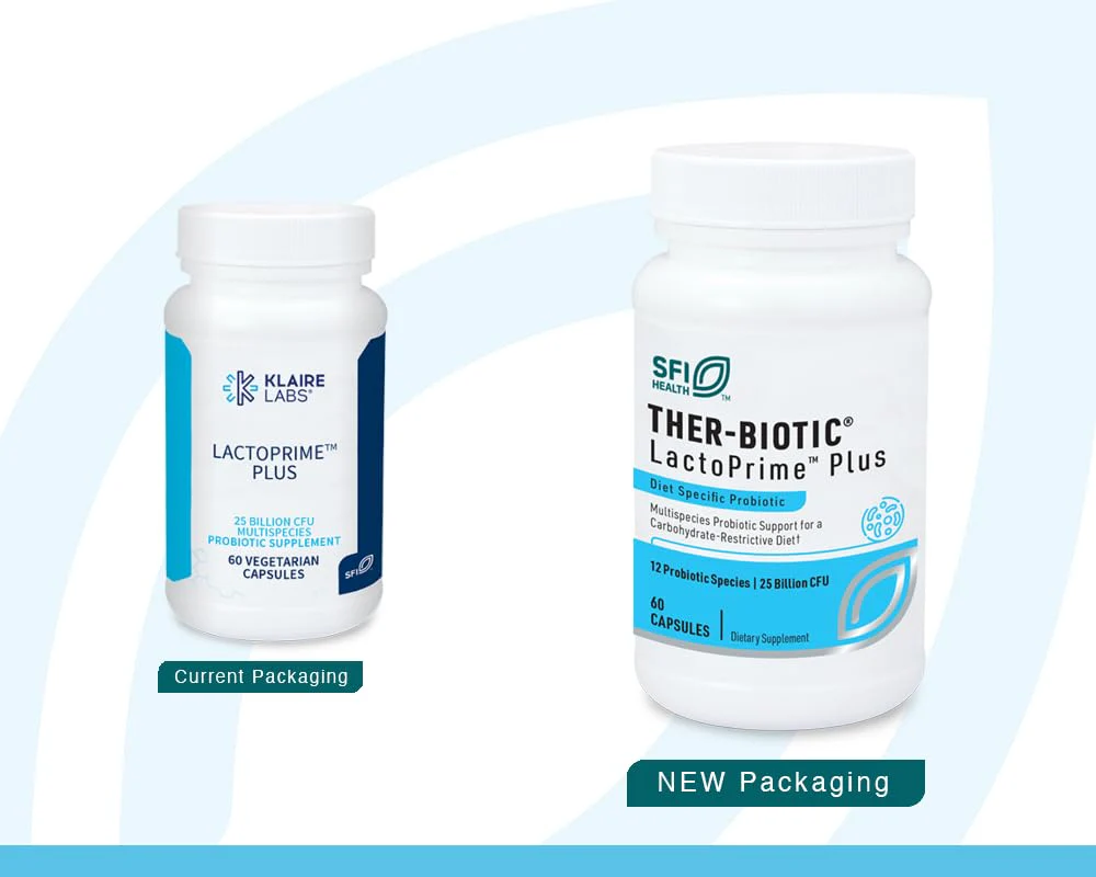 Klaire Labs SFI Health Ther-Biotic LactoPrime Plus - Lactobacillus and Bifidobacterium Probiotics for Digestive Health - Daily Probiotic for Men & Women for Carb-Sensitive Individuals (60 Capsules) - Image 8