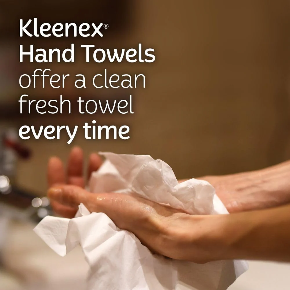 Kleenex Disposable Paper Hand Towels, 6 Boxes, 60 Tissues per Box (360 Total Tissues), Packaging May Vary - Image 7