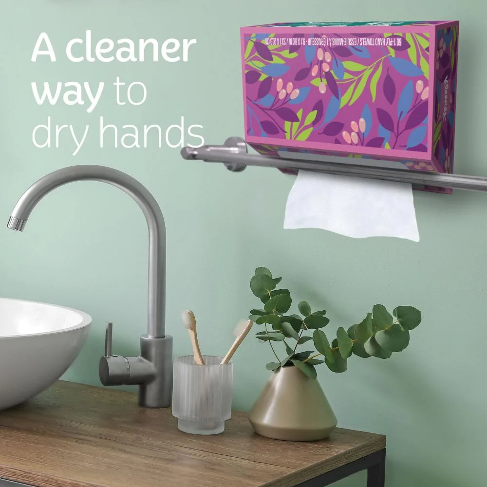 Kleenex Disposable Paper Hand Towels, 6 Boxes, 60 Tissues per Box (360 Total Tissues), Packaging May Vary - Image 8