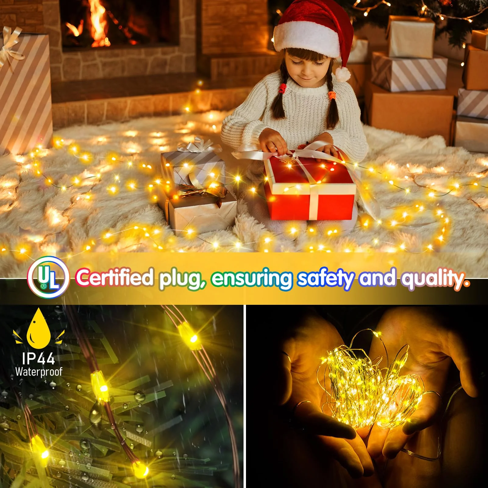 KNONEW 203FT 600 LED Outdoor Fairy Lights Plug in, Christmas Fairy Lights Outdoor Waterproof 8 Modes Memory Times for Wedding Bedroom Walls Garden Trees Decoration(Warm White) - Image 4
