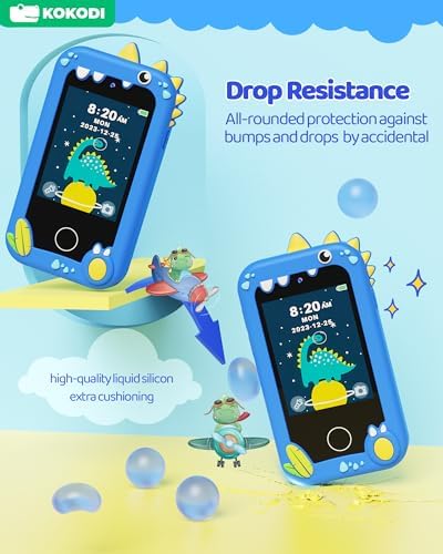 KOKODI Kids Smart Phone, Touchscreen HD Dual Camera Cell Phone for Kids, Christmas Birthday Gifts Dinosaur Child Play Phone for Boys 3-10, Travel Toy Preschool Learning Education Toy - Image 3