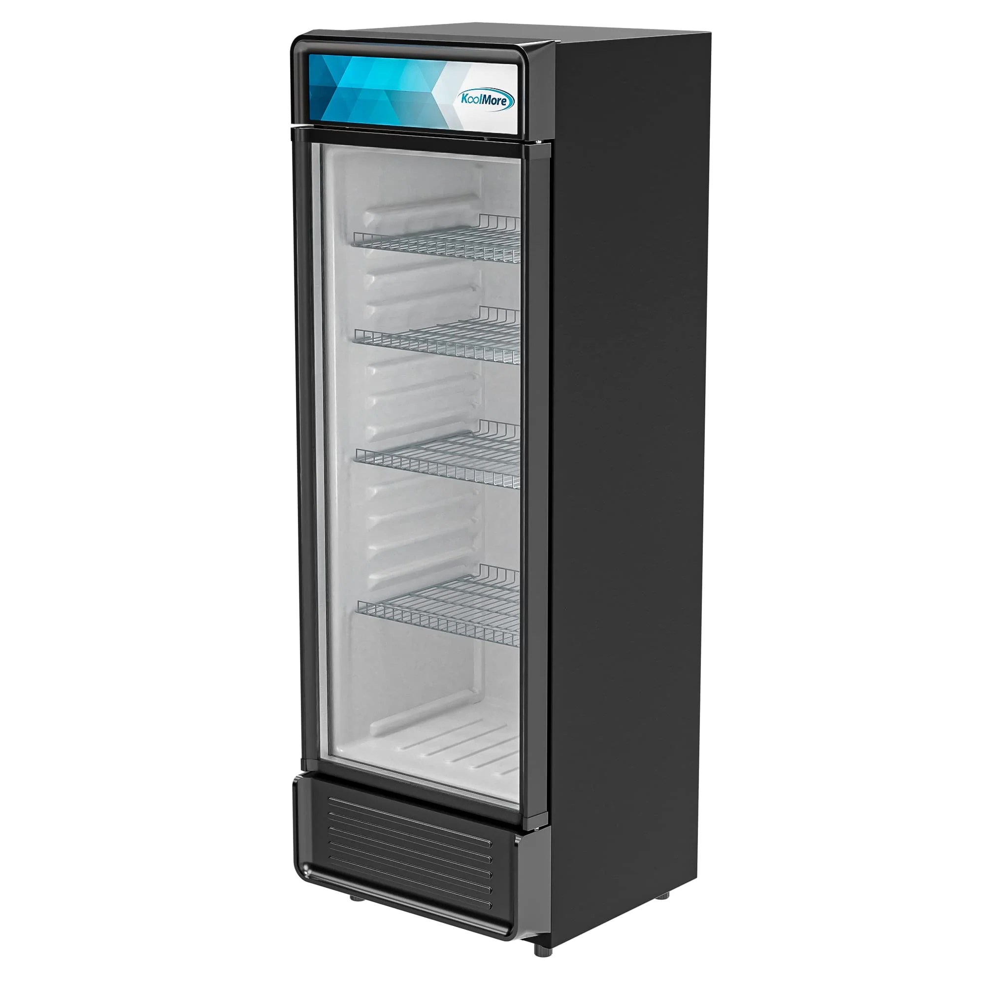 KoolMore Commercial One Glass Door Display Upright Beverage Refrigerator Cooler Merchandiser - 12 Cu. Ft [Black] (MDR-1GD-12C) - Image 8