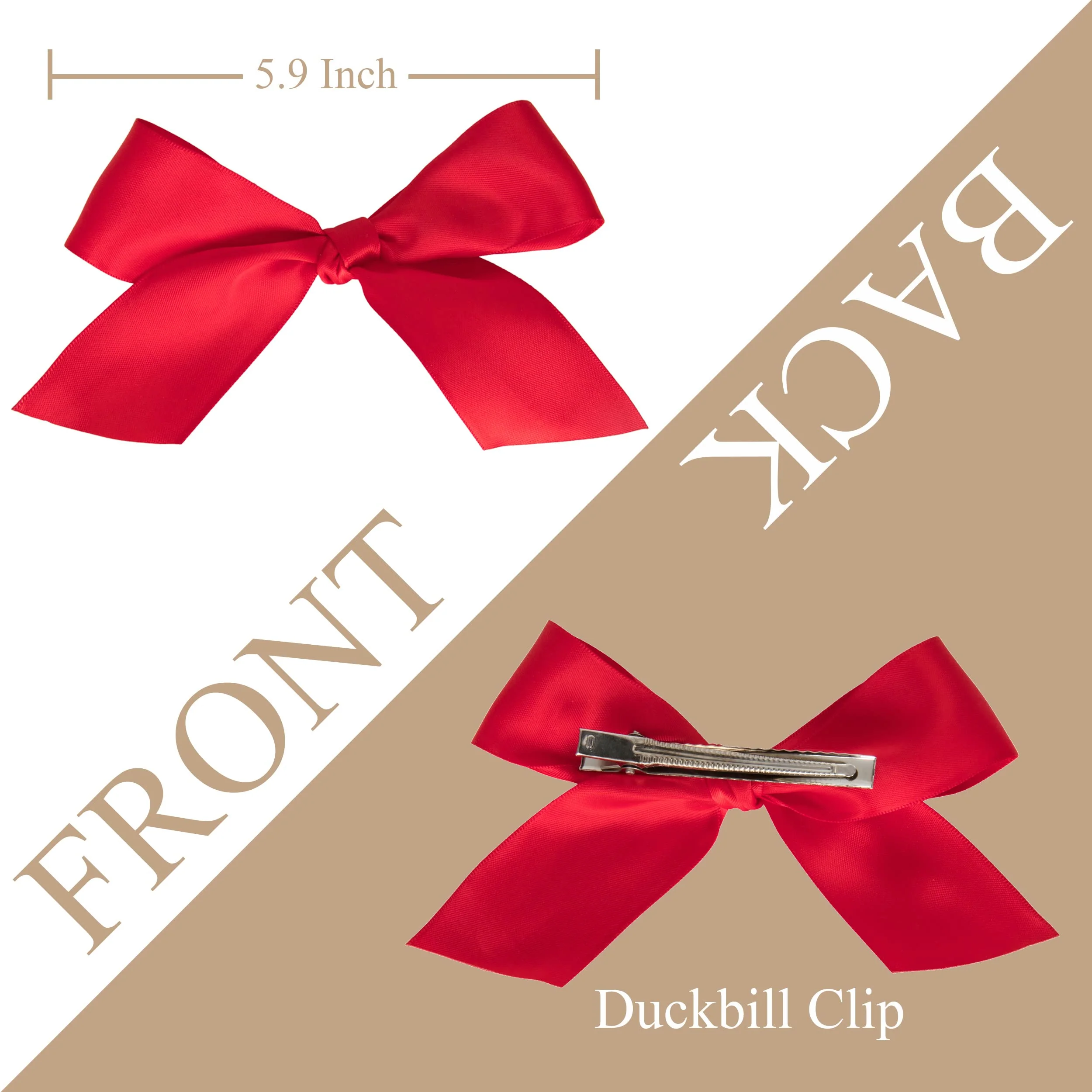 Koonfan Christmas Blonde Wig with Red Bow and Necklace Girls Women Long Braids Christmas Costume Wig Accessory - Image 4