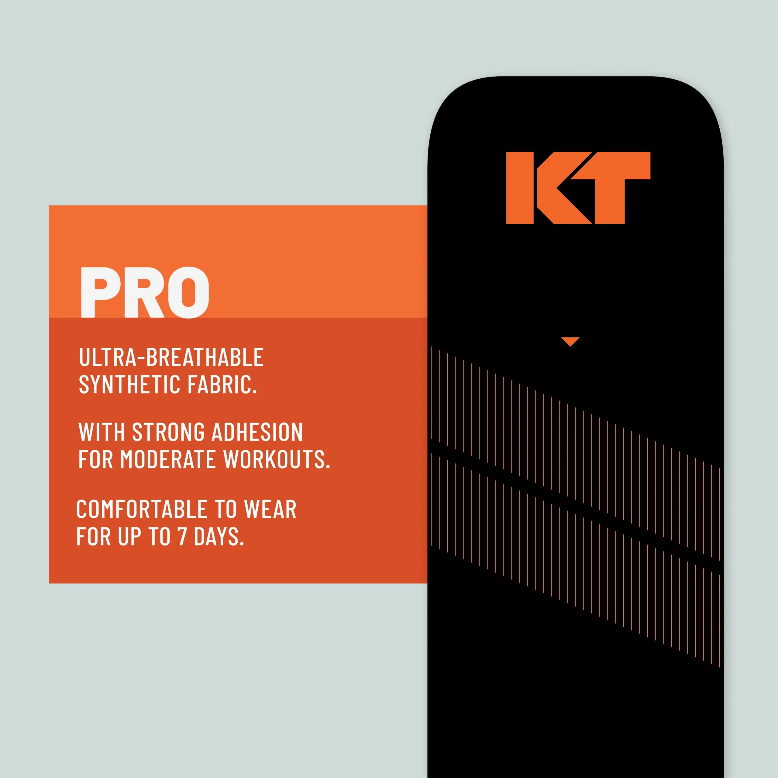 KT Tape, Pro Synthetic Kinesiology Athletic Tape, 20 Count, 10” Precut Strips, Jet Black - Image 4