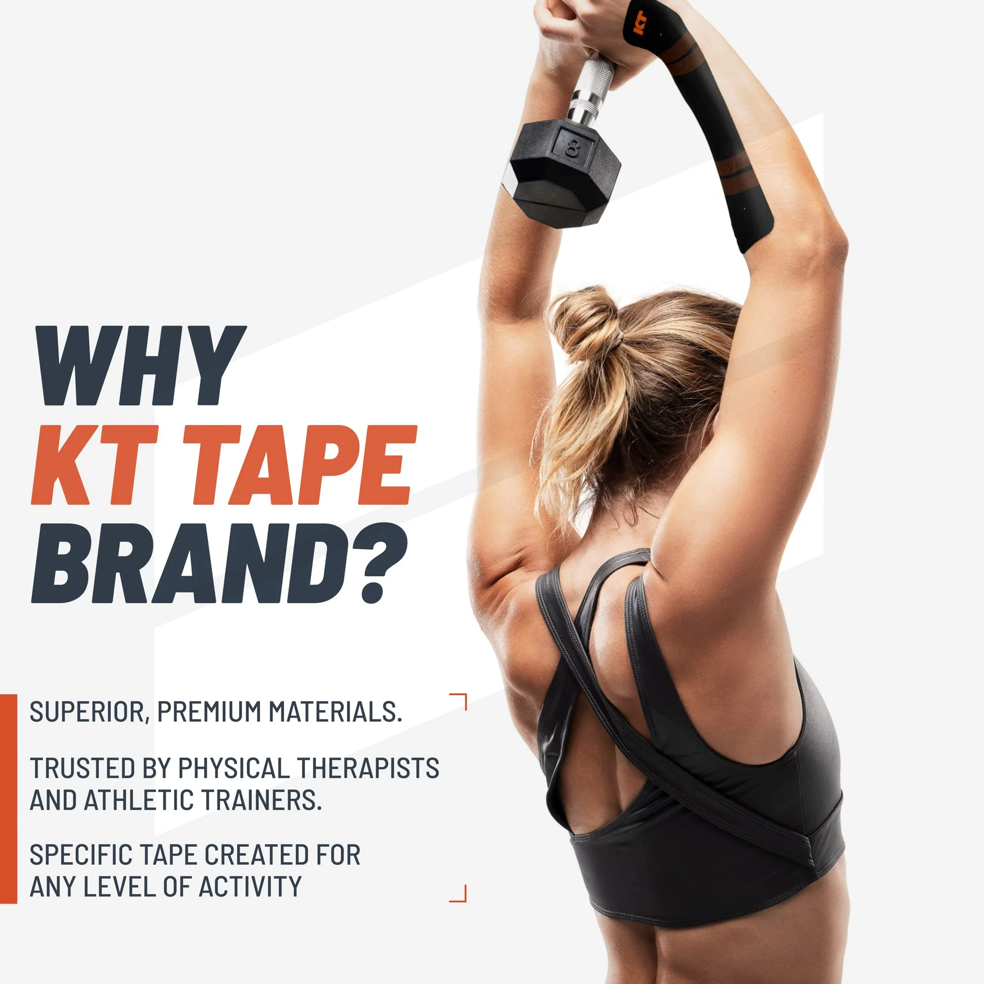 KT Tape, Pro Synthetic Kinesiology Athletic Tape, 20 Count, 10” Precut Strips, Stealth Beige - Image 6