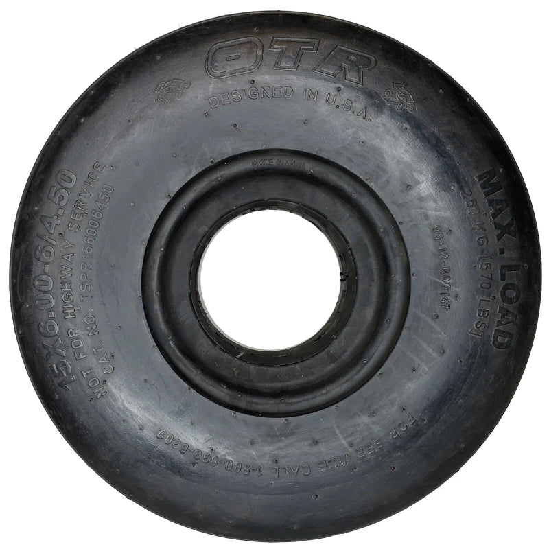 Kubota 15x6.00-6 Rib flat free solid TIRE some Kubota Zero turn riding mowers 15/6.00-6 - Image 2