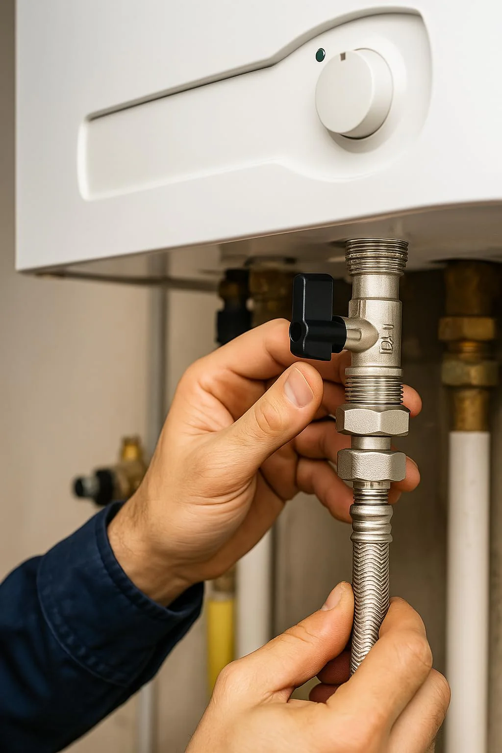 Kudos-Trading 15mm Central Heating Filling Loop Kit – Flexible Braided Hose with Isolation Valves & Double Check Valve – Combi Boiler Water Refill Pipe – WRAS Approved - Image 7