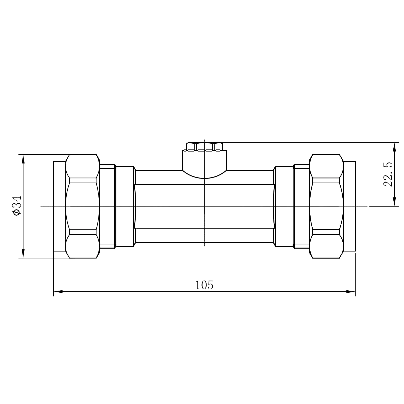 Kudos-Trading - 22mm DZR Double Check Valve WRAS Approved Compression Fitting Non Return Valve One Way Issolation Valves - Image 2