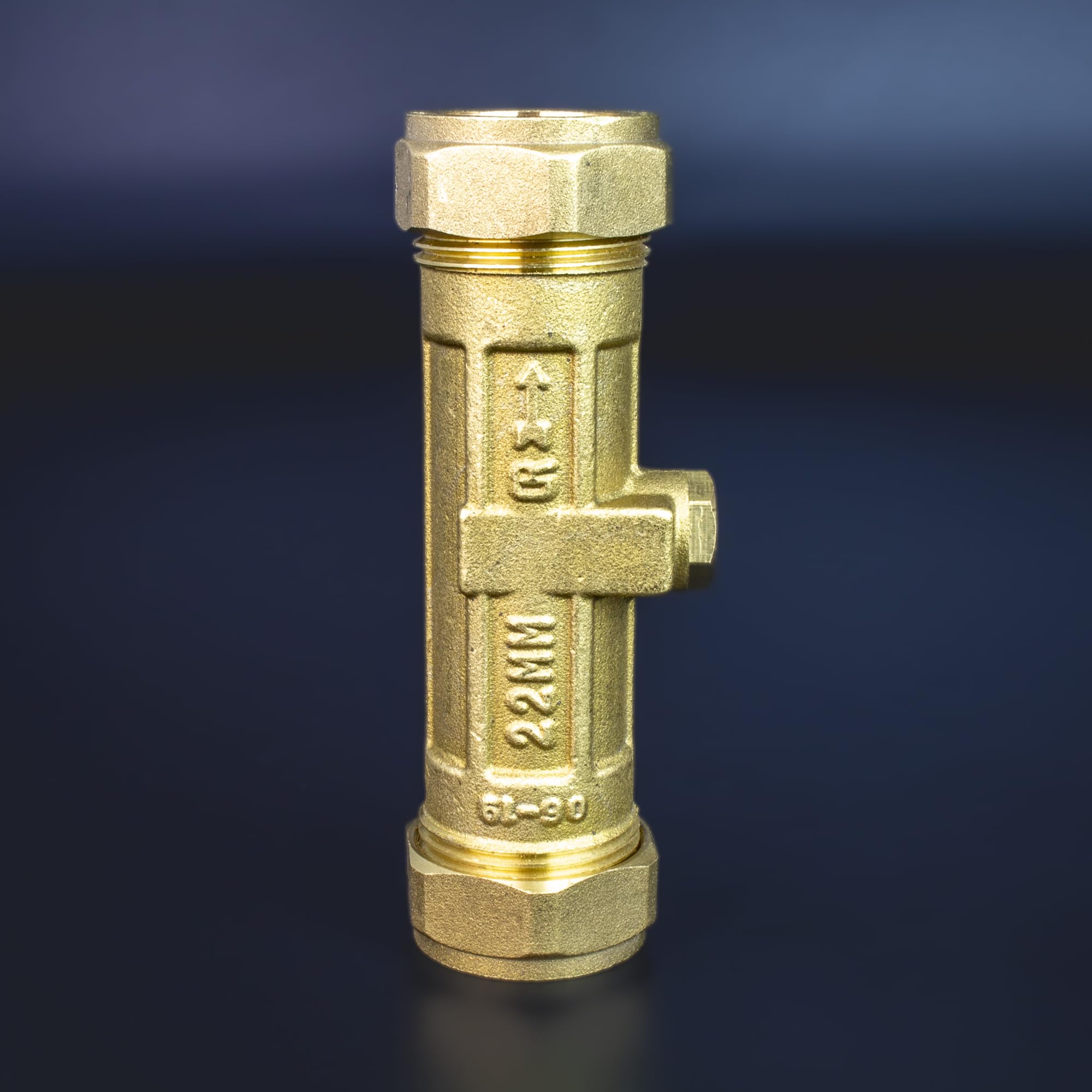 Kudos-Trading - 22mm DZR Double Check Valve WRAS Approved Compression Fitting Non Return Valve One Way Issolation Valves - Image 4