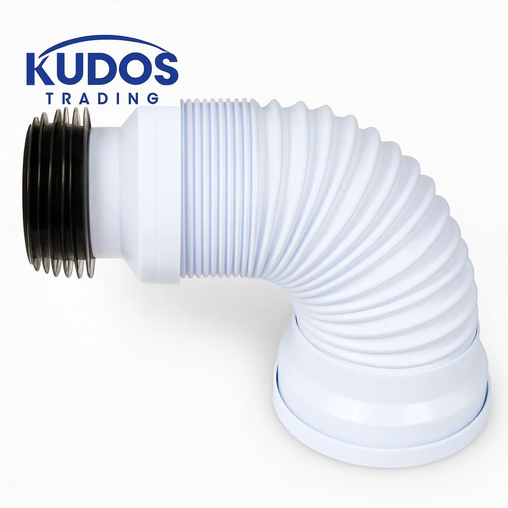 Kudos-Trading - Flexible Toilet Pan Connector Universal WC Flexi Slinky Waste Soil Pipe 300mm-700mm, Adjustable Length, Easy to Install, Anti-Kink & Odour Resistant, Suitable for All Standard Toilets - Image 6