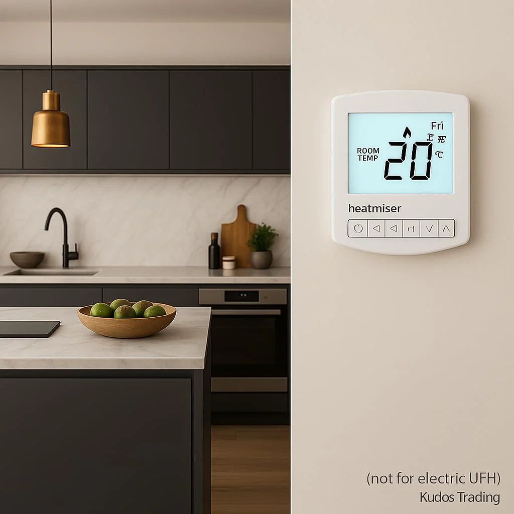 Kudos-Trading - Heatmiser Slimline V4 Programmable Room Thermostat for Water Underfloor Heating and Central Heating System Not Electric Ufh, Built In & Remote Air Sensing 3amp Mains Powered. - Image 9
