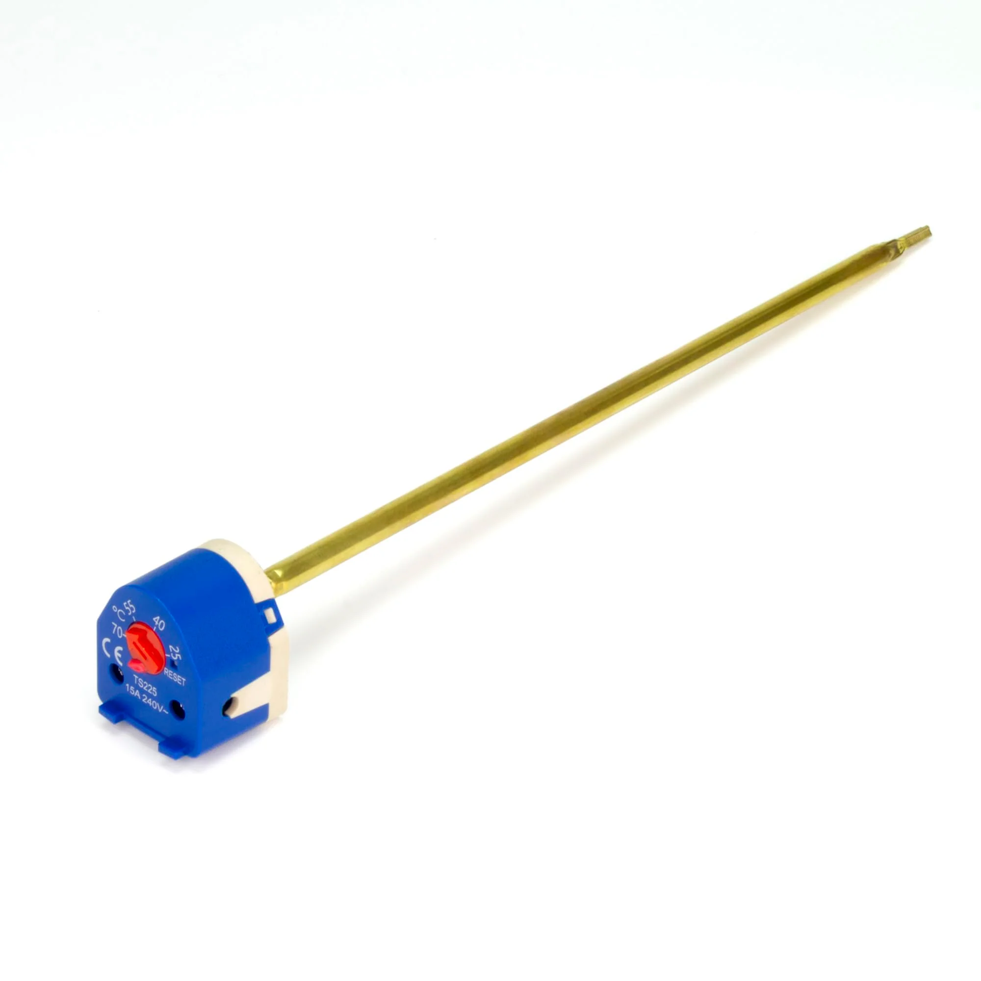 Kudos-Trading - Immersion Heater Replacement Thermostat, 240V 15A, IP55 Home Immersion Heater Adjustable 10-70°C Water Heaters Energy Efficient Easy Installation and Reliable (10,5" Safety Thermostat)
