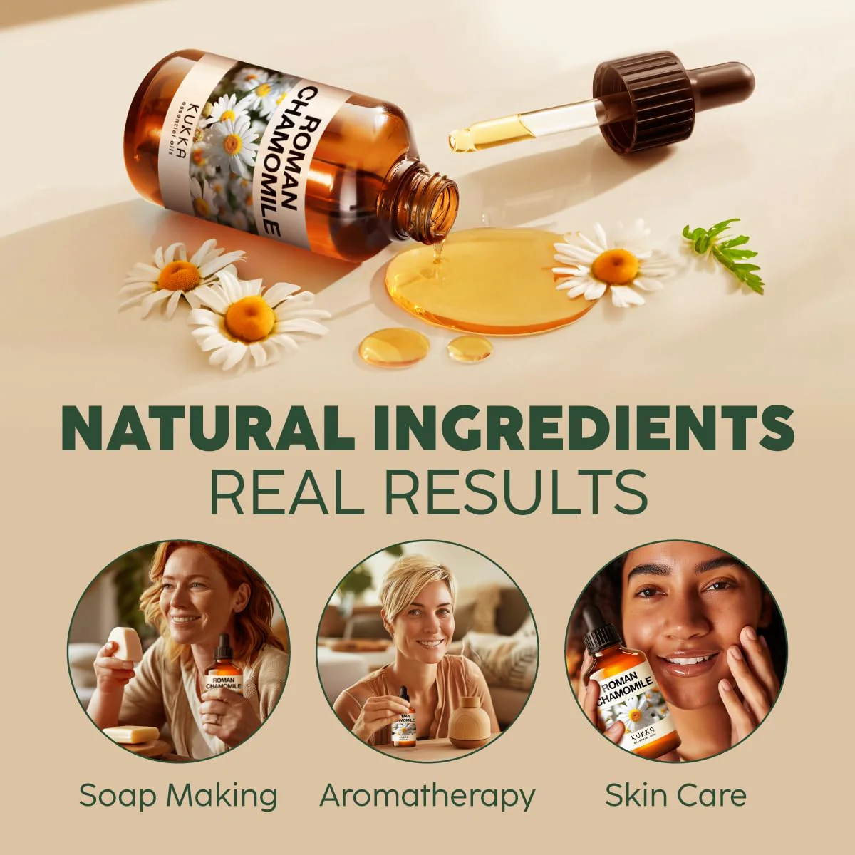 KUKKA Roman Chamomile Essential Oil for Tranquil Retreats and Peaceful Relaxation - Roman Chamomile Essential Oil 4 Oz - Soothing, Comforting and Calming - 100% Authentically Sourced Premium Oils - Image 5