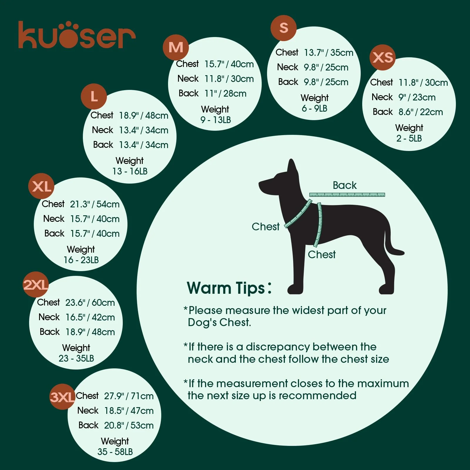 Kuoser Dog Sweater, Thermal Dog Sweaters for Medium Dogs Girl Boy, Puppy Christmas Sweater Thrtleneck Knitwear, Cozy Sweaters for Dogs, Thanksgiving Pet Outfit Warm Clothes for Fall Winter, Red M - Image 7