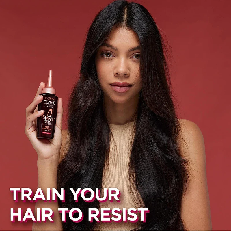 L'OREAL Paris Elvive Full Resist Anti Hair-Fall Serum With Aminexil, Hair Strength Treatment, For Men & Women with Hair Breakage, Scalp Serum, 102ml - Image 7