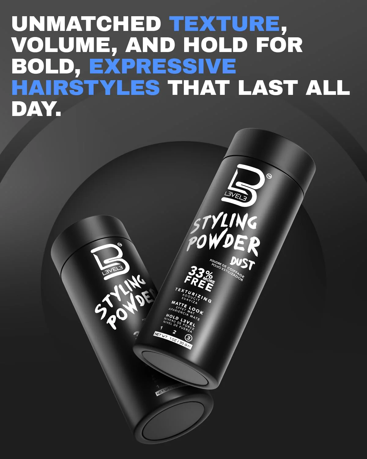 L3 Level 3 Styling Powder - Natural Look Mens Powder - Easy to Apply with No Oil or Greasy Residue (Small - 30 Grams) - Image 4