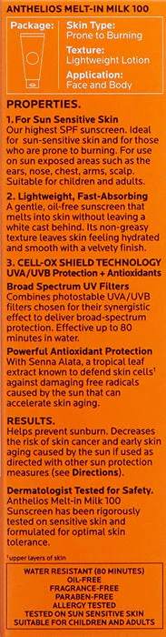La Roche-Posay Anthelios Melt-In Milk Sunscreen SPF 100 | Sunscreen For Body & Face | Broad Spectrum SPF + Antioxidants | Oil Free Sunscreen Lotion | For Sun Sensitive Skin | Oxybenzone Free - Image 2