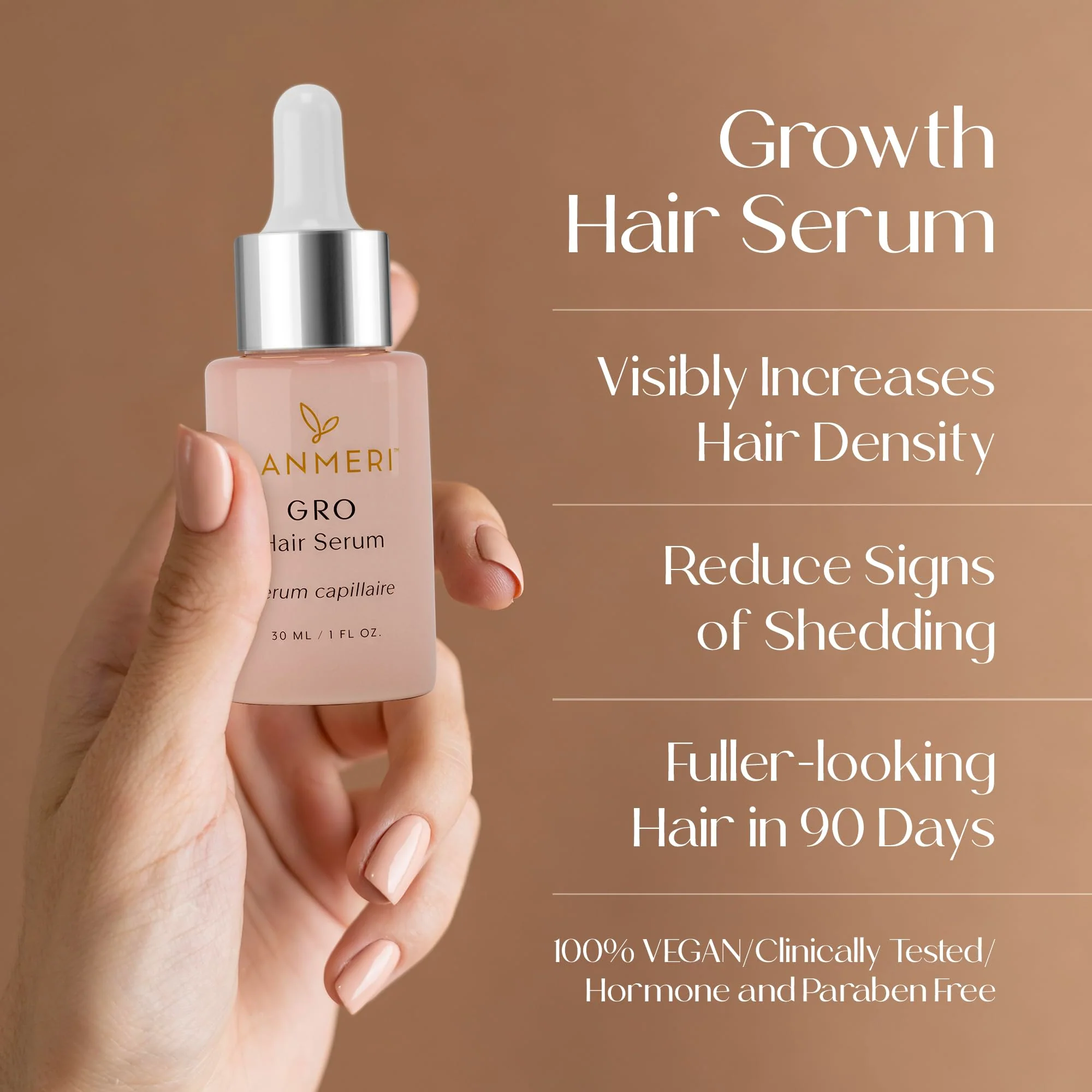 Lanmeri Vegan Hair Growth Serum - Natural Hair Regrowth and Hair Loss Treatments for Women & Men - Scalp Serum for Thinning Hair - Fuller, Thicker and Healthier Hair in 90 Days, All Hair Types - Image 7