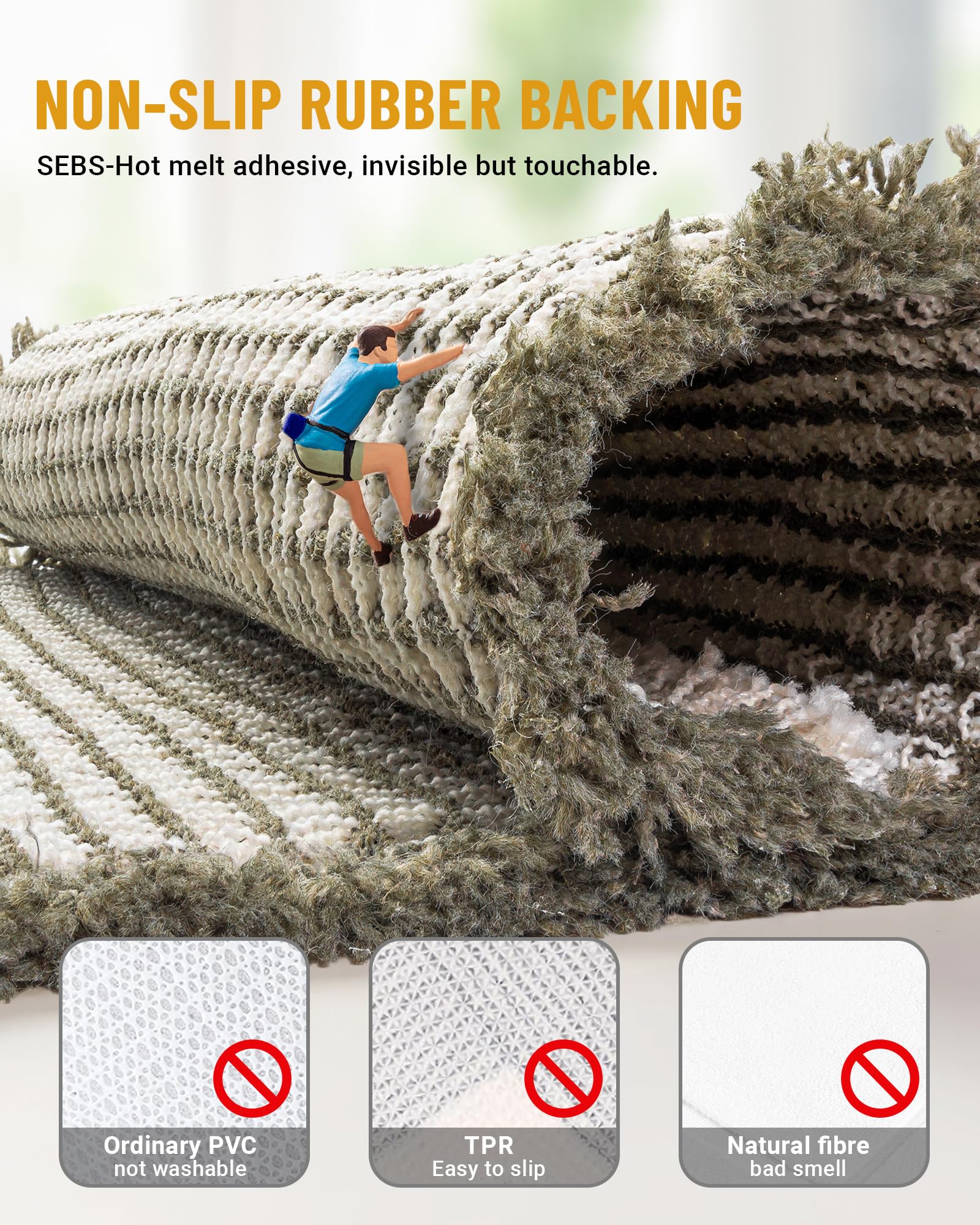 Large Waffle Bath Mat Set Non Slip, Ultra Absorbent Bath Mats for Christmas Bathroom Decor, Extra Soft Floor Bathroom Rugs Sets 2 Piece, Washable Bath Rugs Set, Green & White, 20"×47" and 16"×24" - Image 6