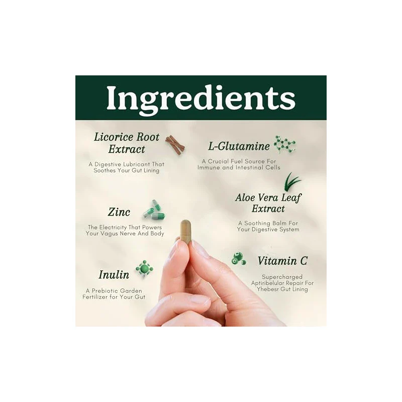 Law Of Nature Best Days Formula | Advanced 5-in-1 Gut Support for Bloating, Gas & Irregularity | Soil-Based Probiotics + Prebiotics, L-Glutamine, Aloe Vera & More | 60 Capsules - Image 3