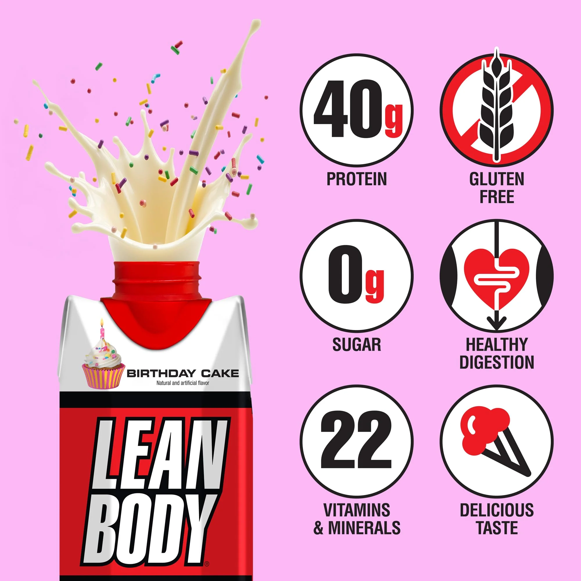 Lean Body Protein Shake - Birthday Cake (12 Drinks, 17 Fl. Oz. Each) - Image 5
