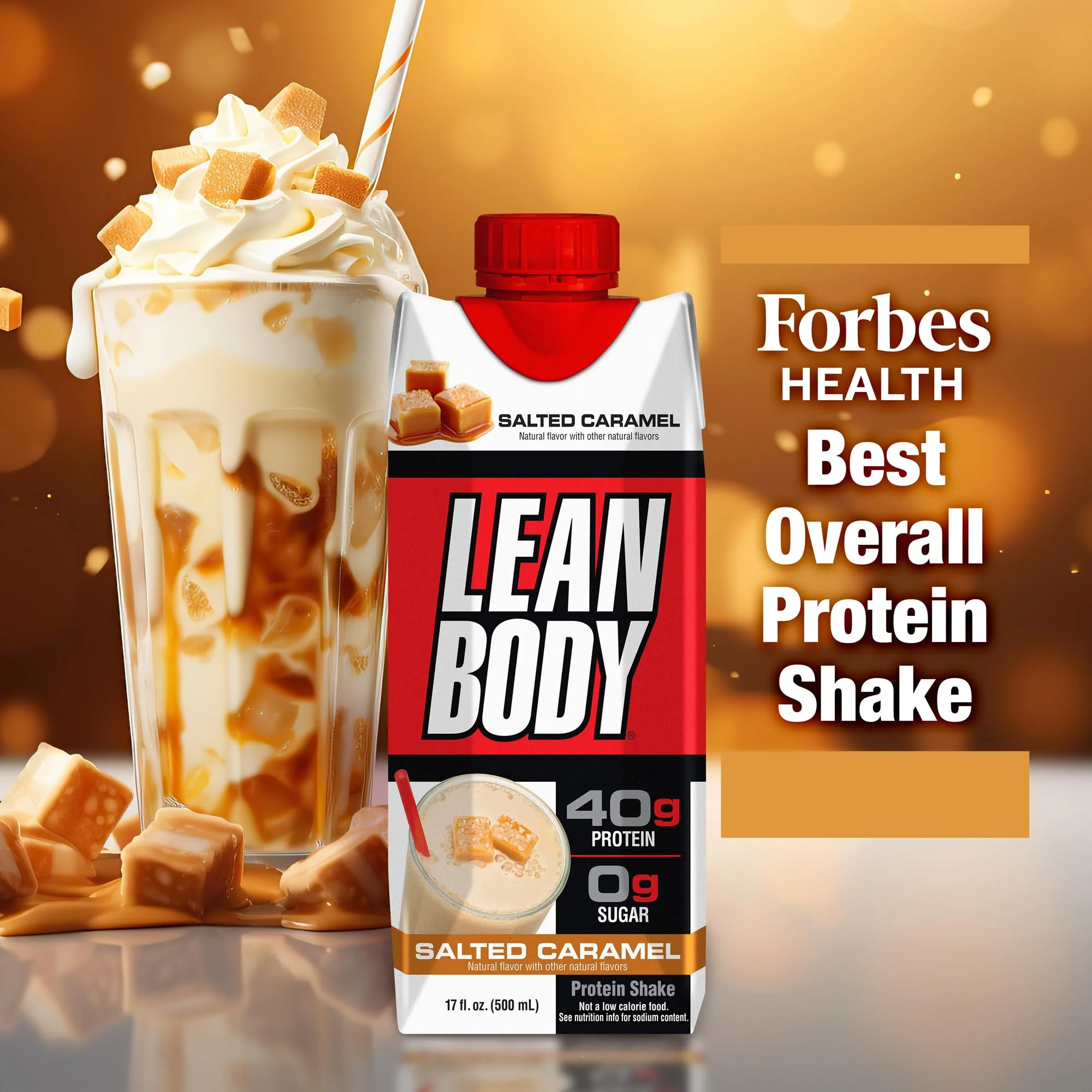 Lean Body Ready-to-Drink Salted Caramel Protein Shake, 40g Protein, Whey Blend, 0 Sugar, Gluten Free, 22 Vitamins & Minerals, 17 Fl Oz (Pack of 12) - Image 6