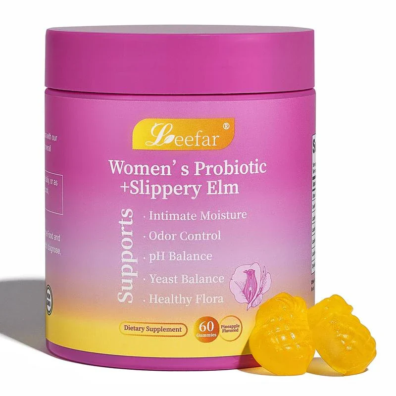 LEEFAR Her Juicy Feminine Probiotics Gummies- All in One Solution with Slippery Elm and Prebiotics&Lactobacillus Probiotic Blend for Women’s pH Balance and Dryness - Hawaiian Pineapple Gummies 60 Count-feminine balance gummies - Pack: PAIR OF PERFECTIO - Image 2