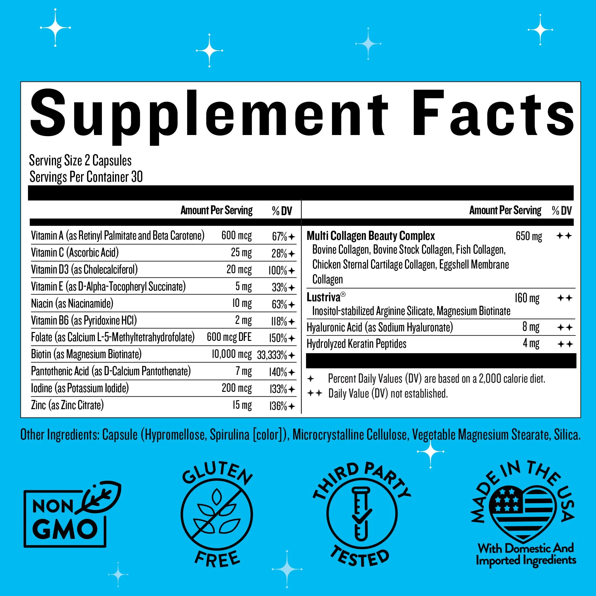 Legendairy Milk Mane Event™ - Hair Skin and Nails Vitamins with Collagen Peptides, Biotin & Lustriva® - Hair Vitamins for Women - Supplement Promotes Hair Growth for Thicker & Fuller Hair - Image 4