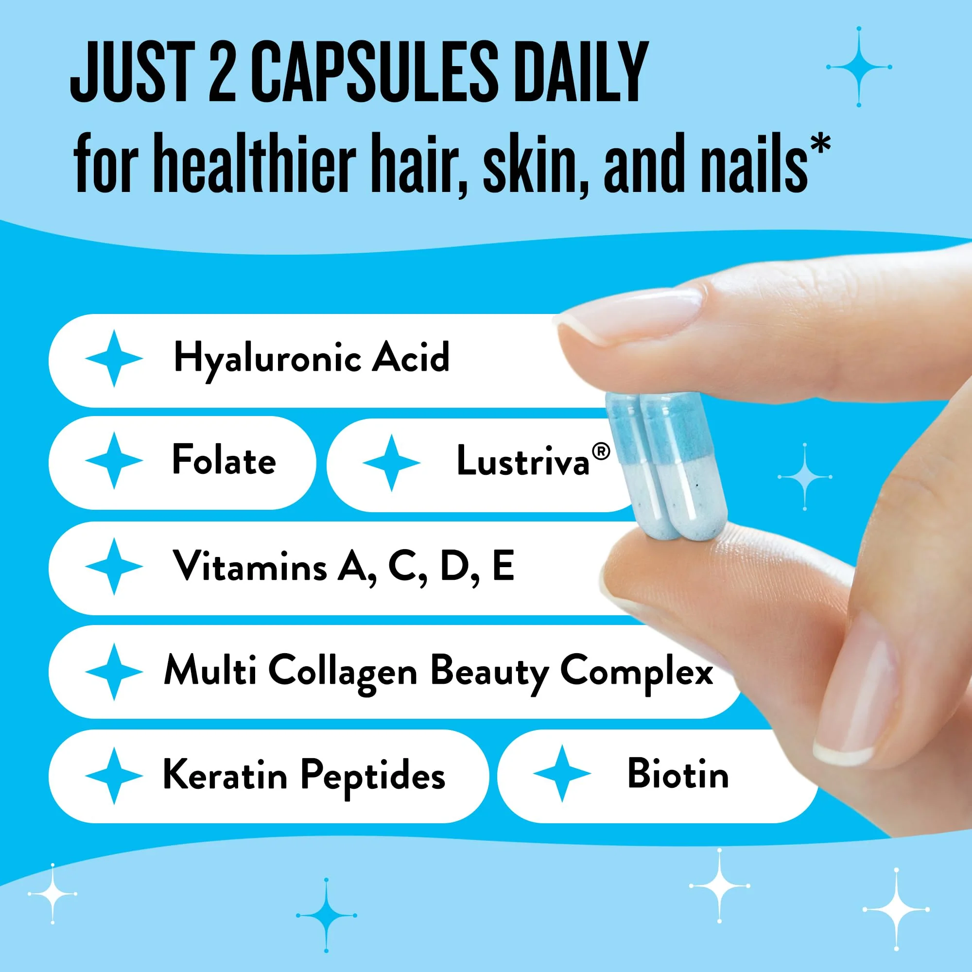 Legendairy Milk Mane Event™ - Hair Skin and Nails Vitamins with Collagen Peptides, Biotin & Lustriva® - Hair Vitamins for Women - Supplement Promotes Hair Growth for Thicker & Fuller Hair - Image 6