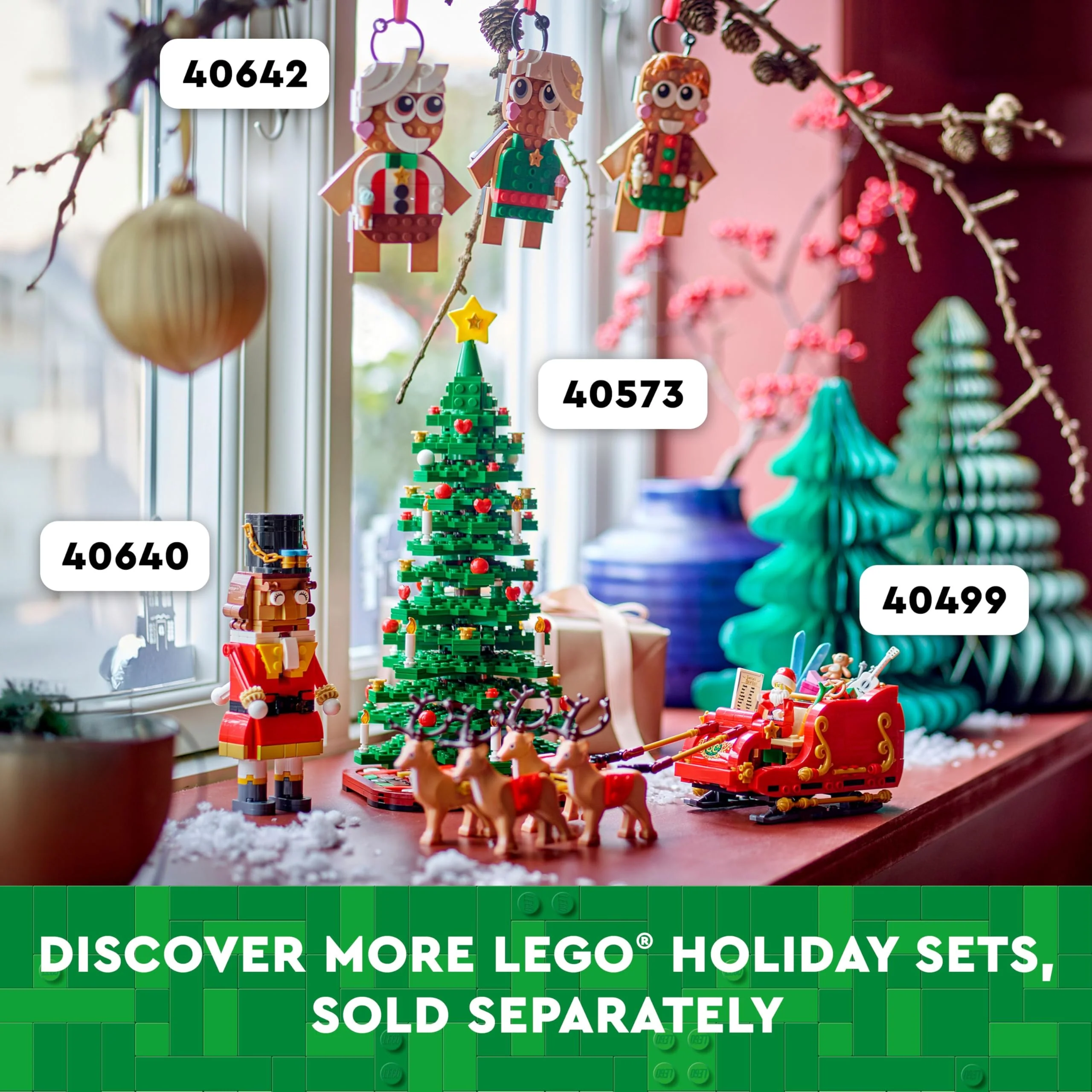 LEGO Christmas Tree - Building Toys for Kids, Boys & Girls, Ages 12+ - Mini Christmas Tree Decorations for Tabletop & Home - Gifts for Boys & Girls - 40573 - Image 2